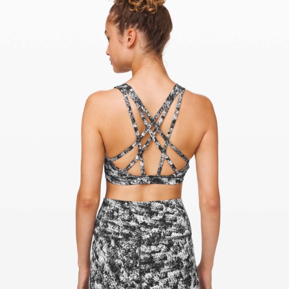 lululemon Free To Be Serene Bra Misted Jacquard Sz 8